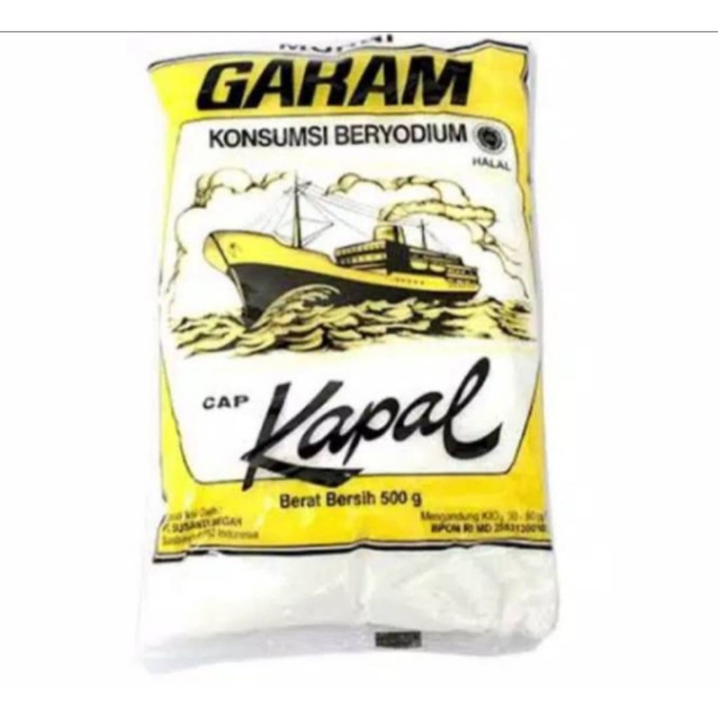 

Garam makan beryodium cap kapal 500g