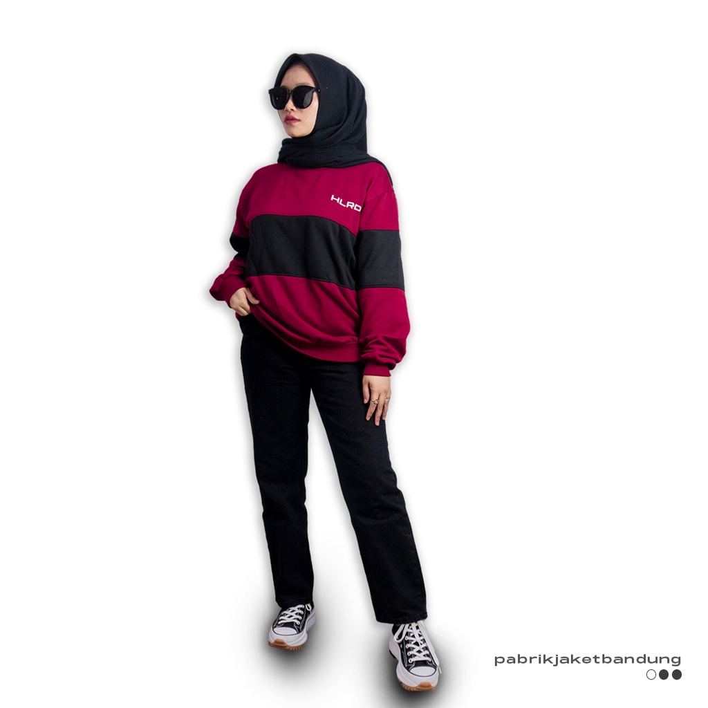 Holyrider Sweatshirt Stripe Thara Maroon II Sweatshirt Stripe Fashionable