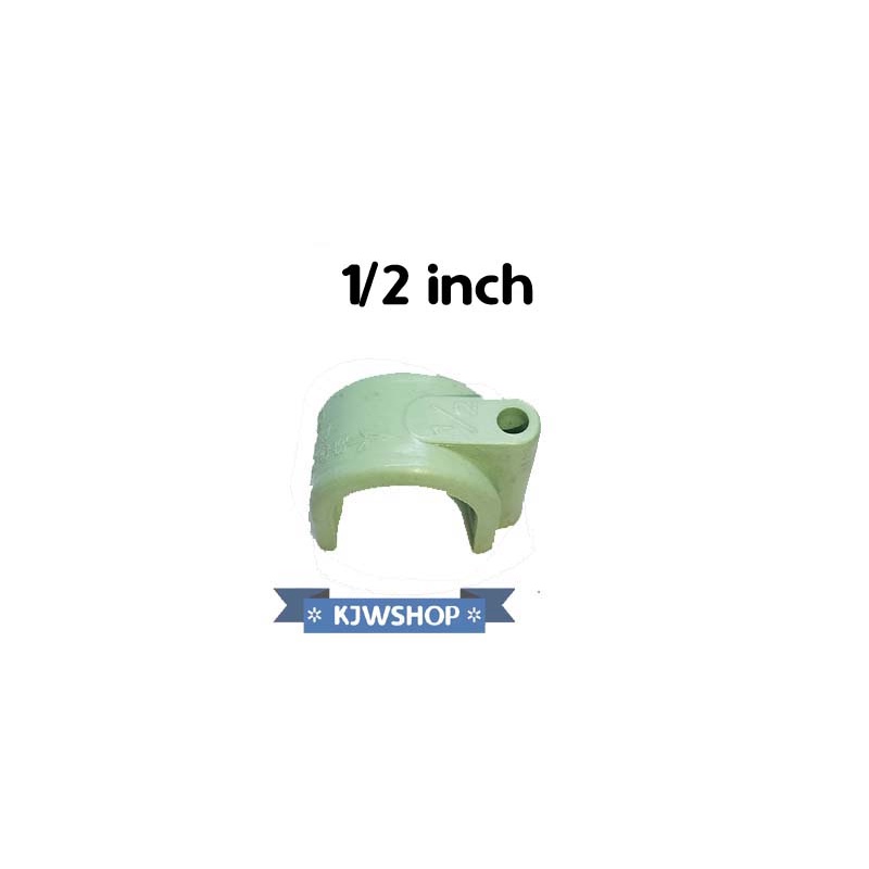 Klem Pipa 1/2 inch Klem Pipa 1/2" Plastik Pvc Klem U Penahan Pipa Ke Tembok Pipa Paralon Tahanan Pip