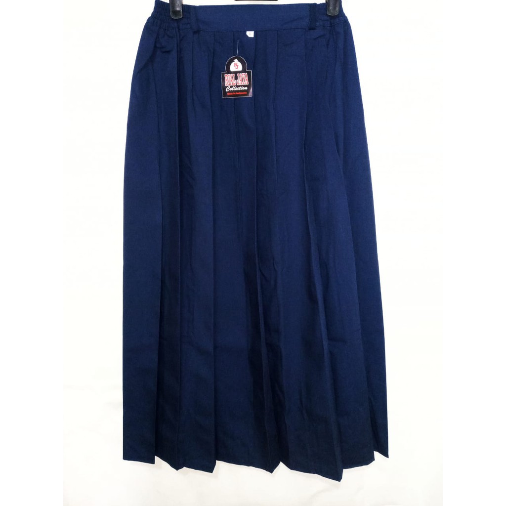 Paket Lengkap Setelan Seragam Sekolah SMP Perempuan Biru-Putih Rok Panjang Baju Panjang