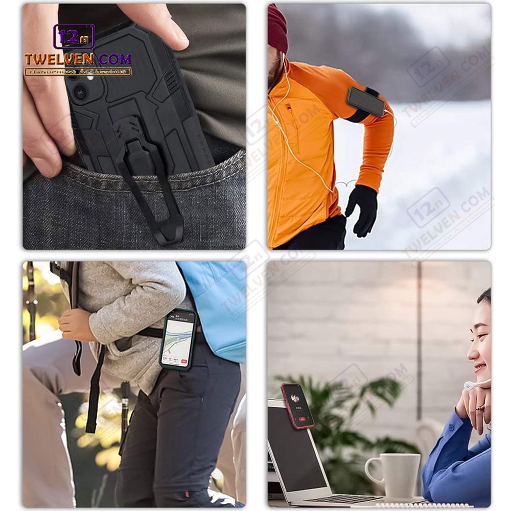 Case Shockproof Xiaomi Redmi 4a / Redmi 5a / Redmi 6 / Redmi 6a / Redmi 7a / Redmi 8 / Redmi 8a / Redmi 8a Pro / Redmi 9 / Redmi 9a / Redmi 9c / Redmi 9t / Redmi 10 / Redmi 10c - Armor Hardcase Stand Clip