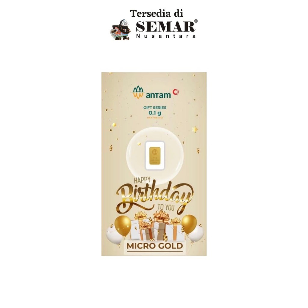 Logam Mulia Antam Micro Gold Happy Birthday Emas Batangan Semar Nusantara
