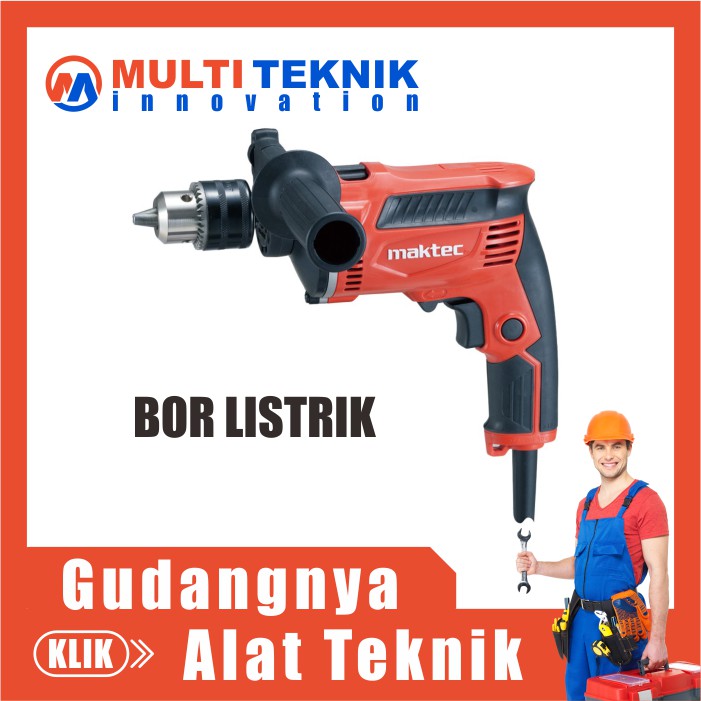 Bor Listrik Tangan Mesin Bor Listrik Maktec Set MT817 Hammer Drill Tembok Beton Bolak Balik MT556