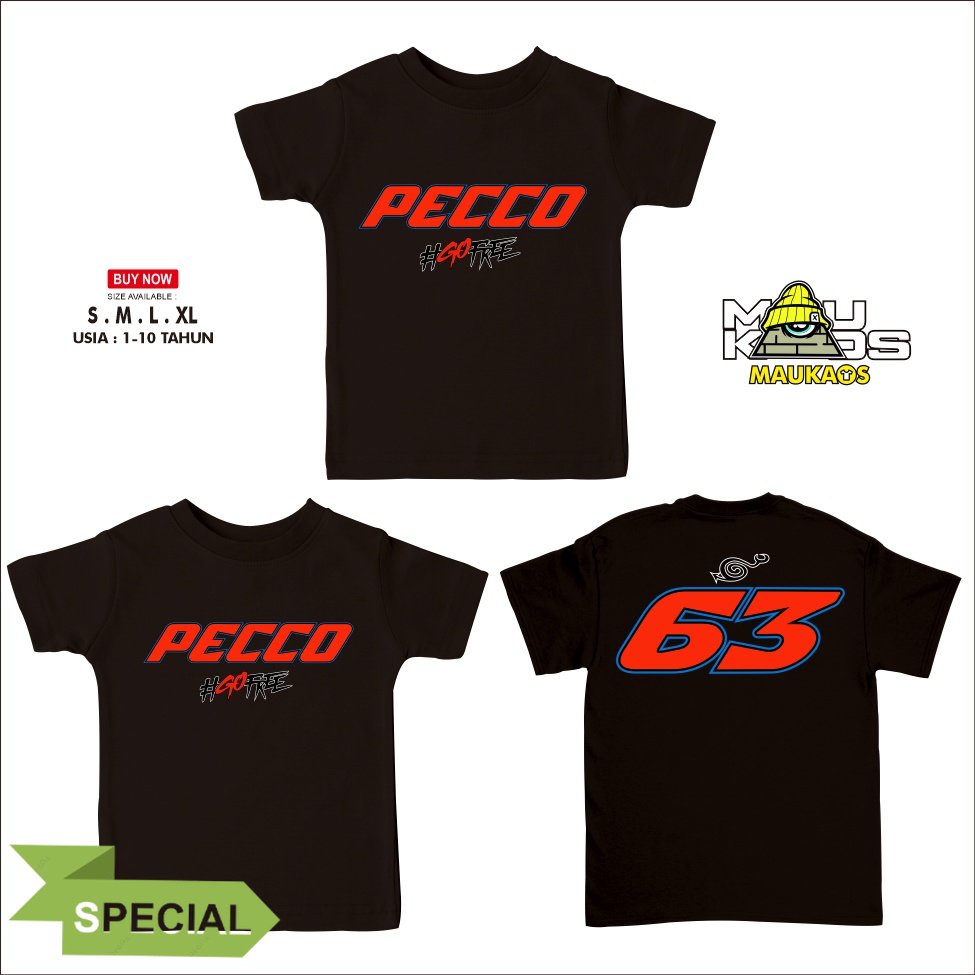 Destroku Kaos Anak Otomotif Motogp FRANCESCO BAGNAIA PECCO 63