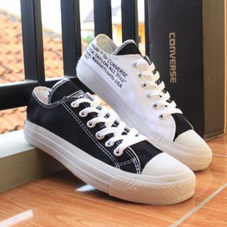 converse all star white black