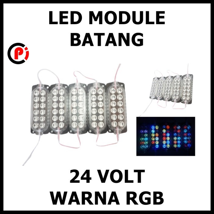 LED Module Batang 24 Volt 24V Mode Running 12 LED Warna RGB