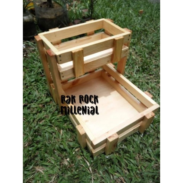 Wooden Box Carrier 35x30x35 Keranjang Buah Box Hampers Gift box Keranjang Buah Tingkat Keranjang Ham