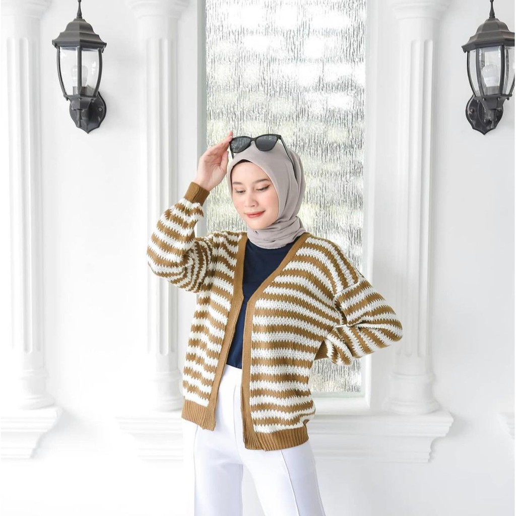 KALILA - OZZA Blaster Cardigan Wanita Bahan Rajut Halus