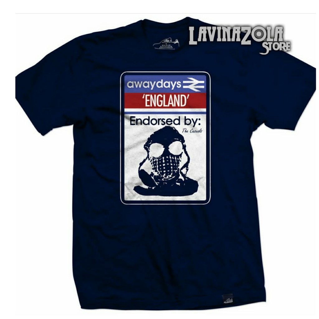 Tshirt baju kaos awaydays england endorsed by casuals persib persija navy
