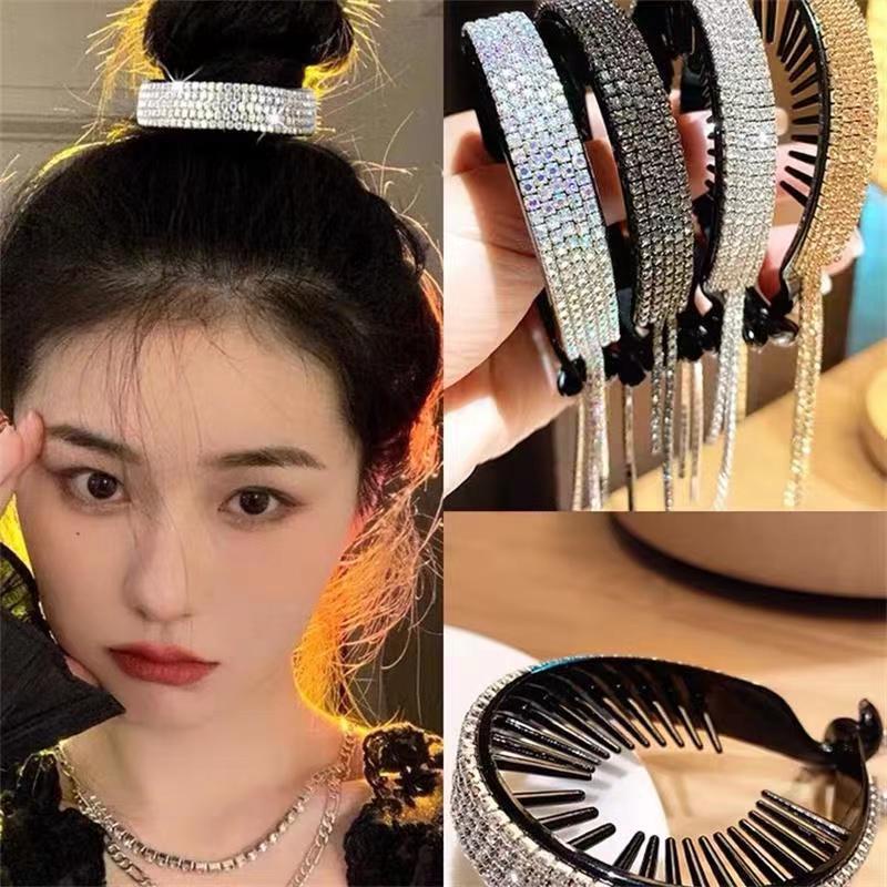 2021 Fashion Rhinestone Balls Head Hair Artifact Tassel Hair Accessories Horsetail Buckle Hairpin Sexy Girl Jewelry