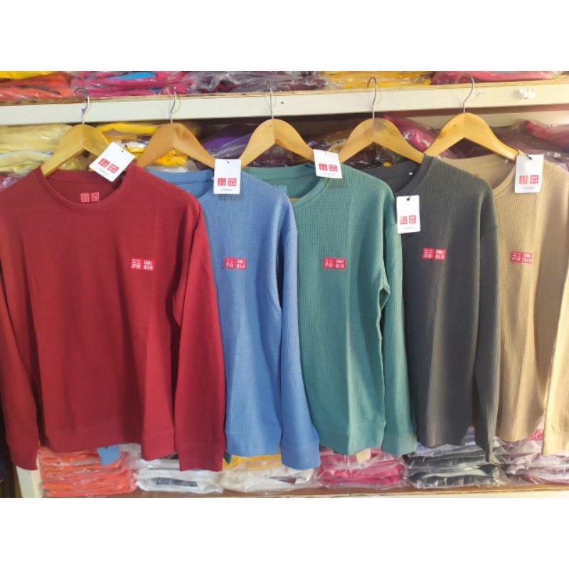 Long Sleeve UNIQLO Waffle Rajut