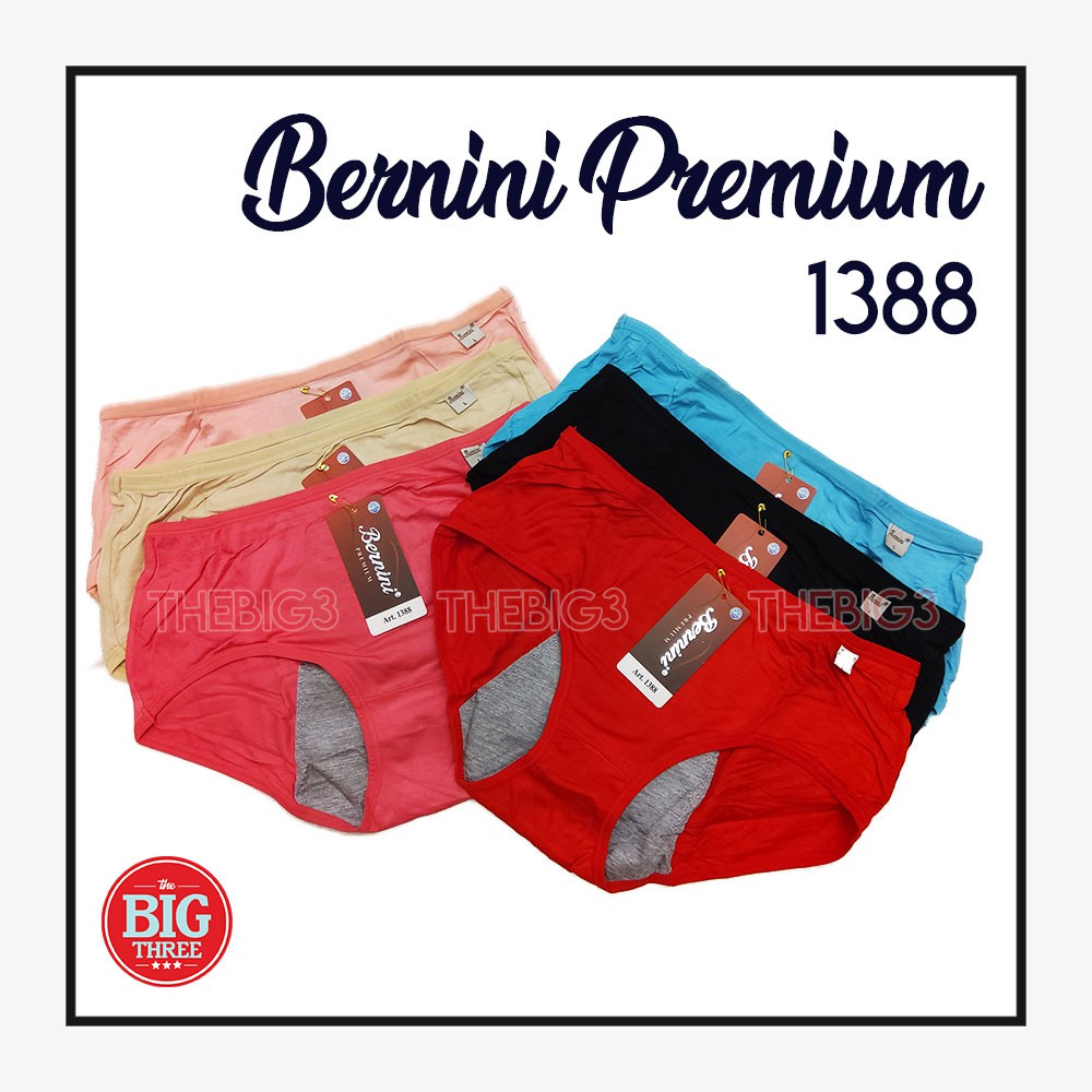 BERNINI PREMIUM Celana Dalam Haid Wanita 100% Katun - Ukuran M L XL | CD BERNINI-B COTTON 1388