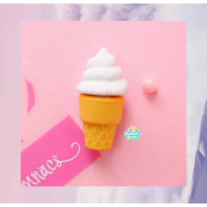 

Penghapus Pensil Bentuk Ice Cream Cone Lucu Cute Apusan/1 Set Penghapus Lucu Bentuk Makanan Lolipop Es Krim Donat/Penghapus mini harga satuan