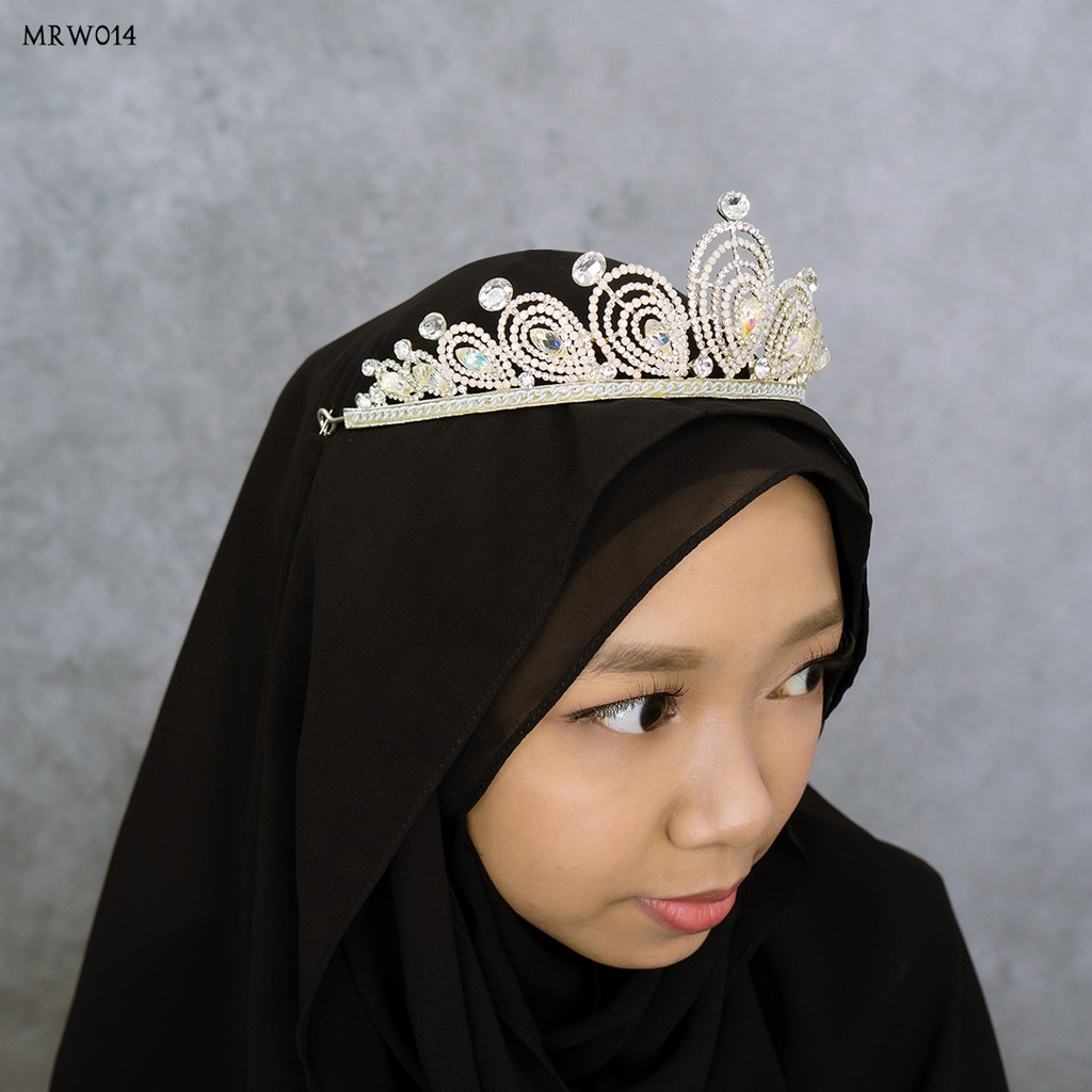 [STOK TERBATAS] MAHKOTA PERNIKAHAN AKSESORIS BRIDAL MUTIARA SILVER MRW014