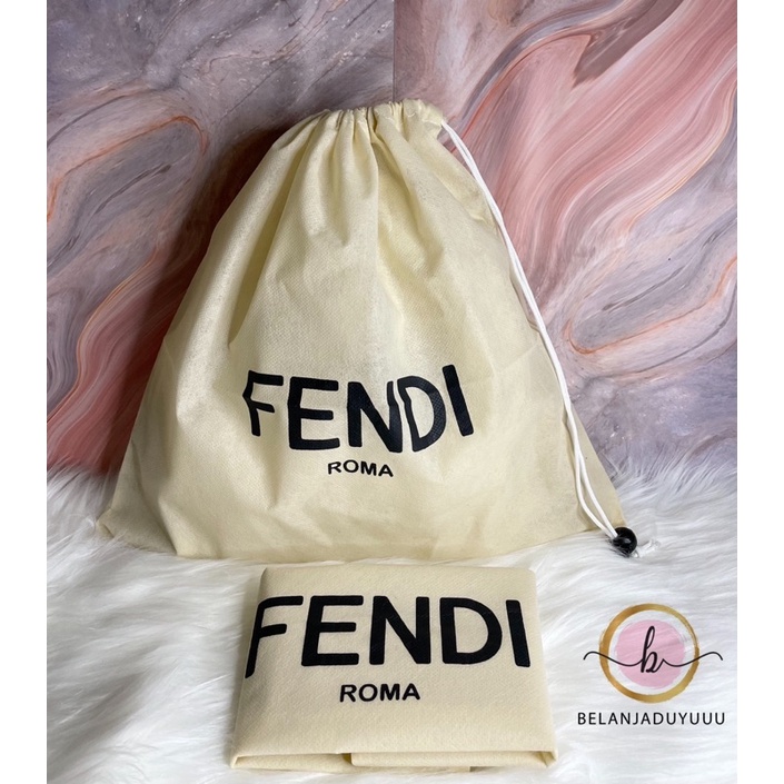 Dustbag FENDI (READY STOCK JKT )  Pengganti Sarung Tas Pelindung Debu Serut Dust Bag DB Branded