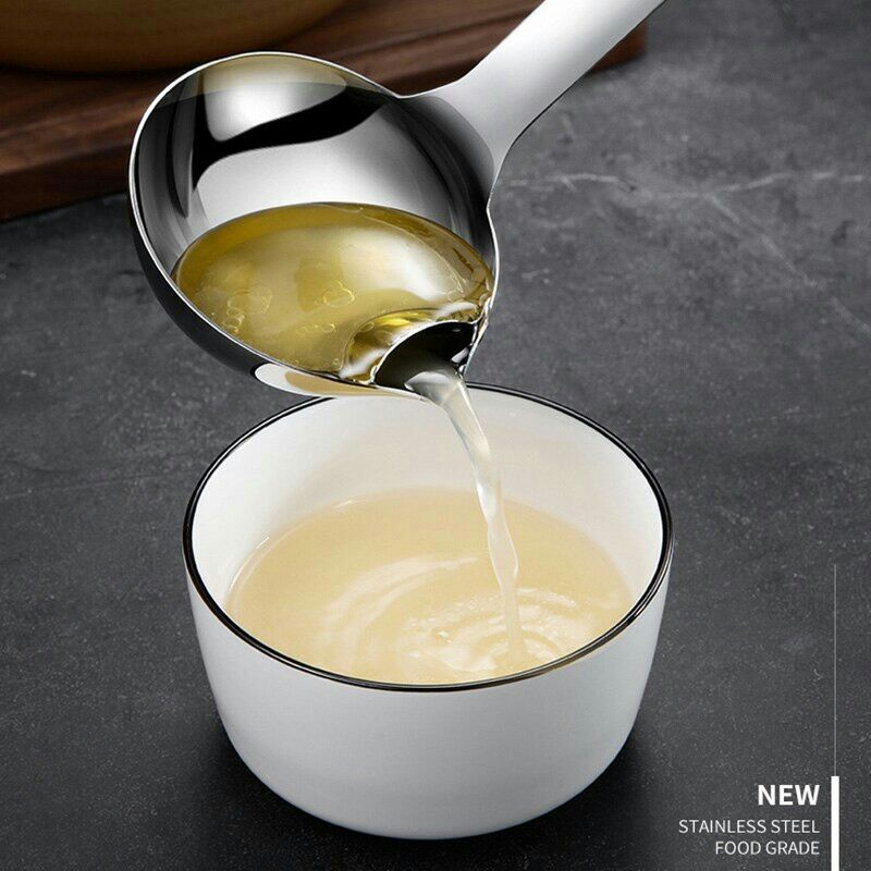 Sendok Sup Oil Water Soup Separation Spoon Stainless Steel Sus304