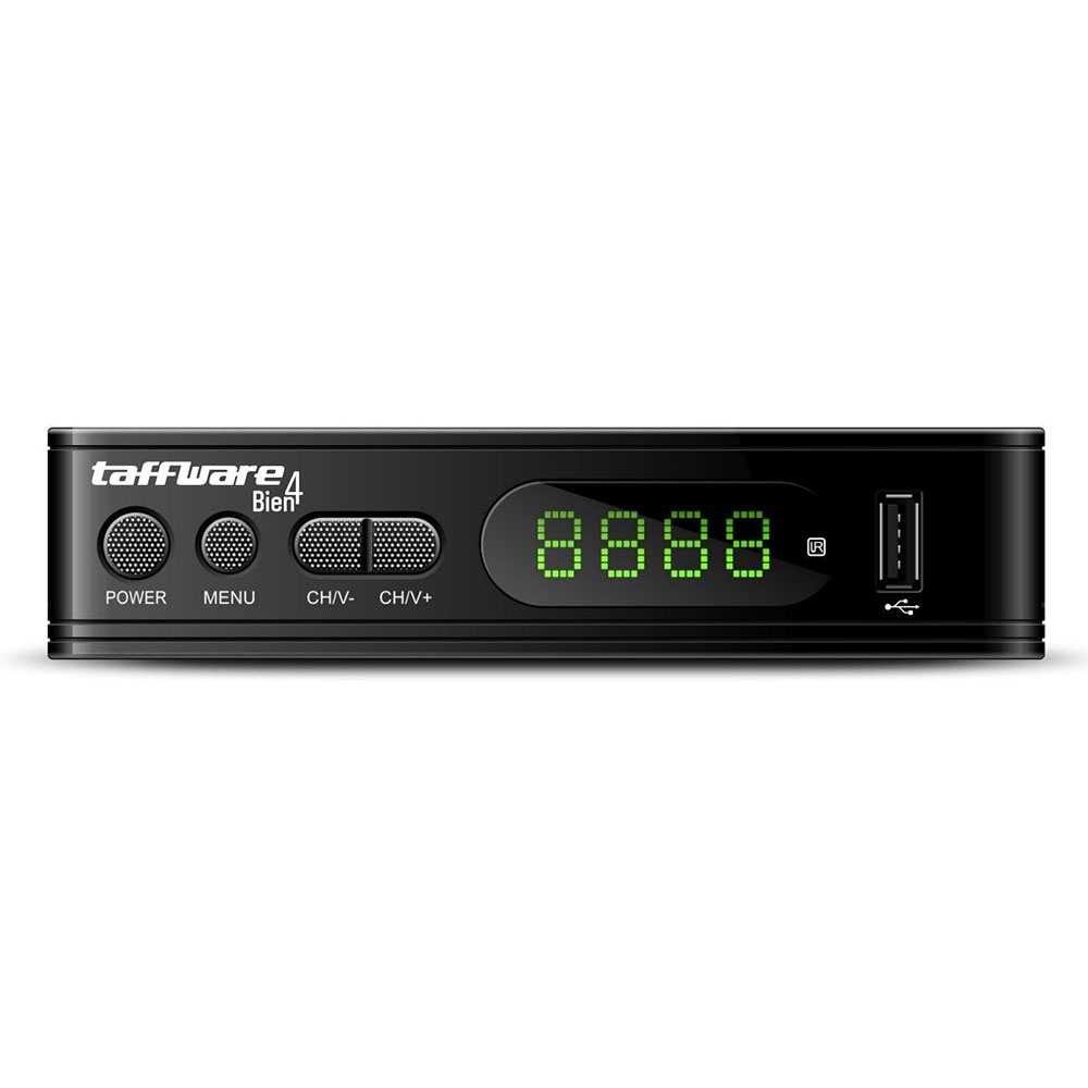 Taffware Bien4 Digital Satellite TV Tuner Box Receiver H.264 1080P - Black - 7RMP12BK