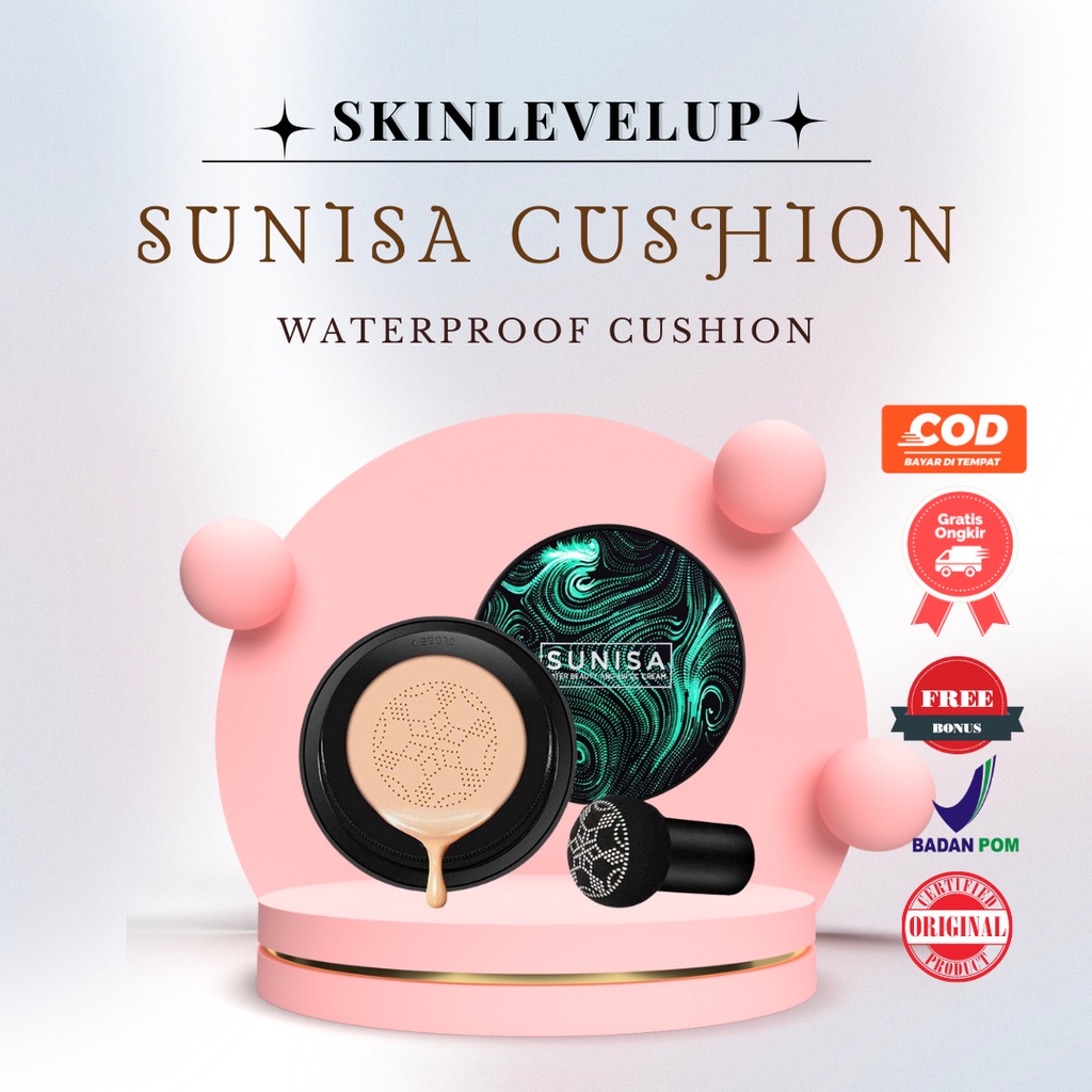 Sunisa Cushion Waterproof Ori Air Cushion BB Cream Foundation  BB Cushion Sunisa Bedak Original BPOM