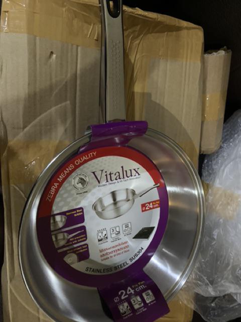 Penggorengan Stainless Zebra Fry Pan Vitalux 24cm 175325 (00230.00046)