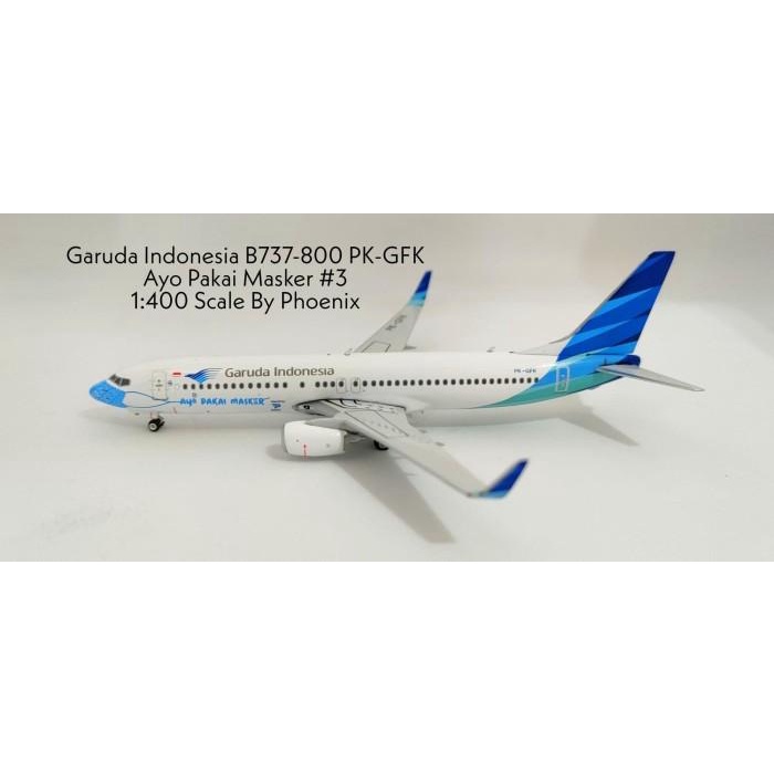 Diecast | Diecast Pesawat Garuda Indonesia B737-800 Pk-Gfk Phoenix 1:400
