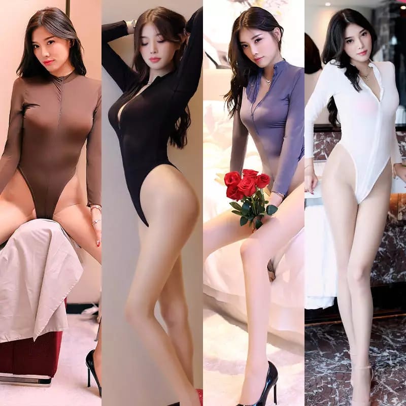 Ɛѵҽ Lingerie Bodysuit Lengan Panjang Jumpsuit Romper Sexy 1293