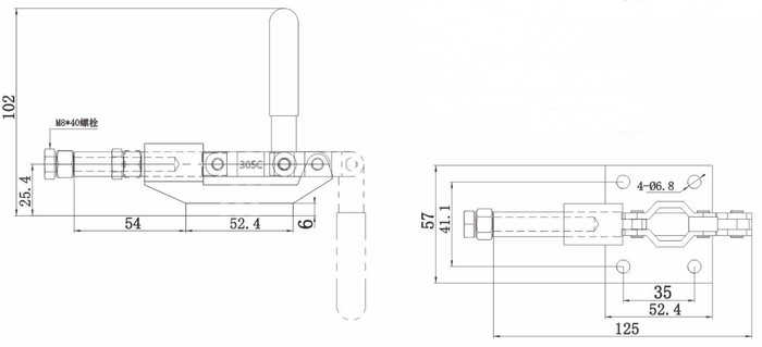 Toggle Clamp Vertical GH 305C GTY 305 C setara WIPRO 932 227kg