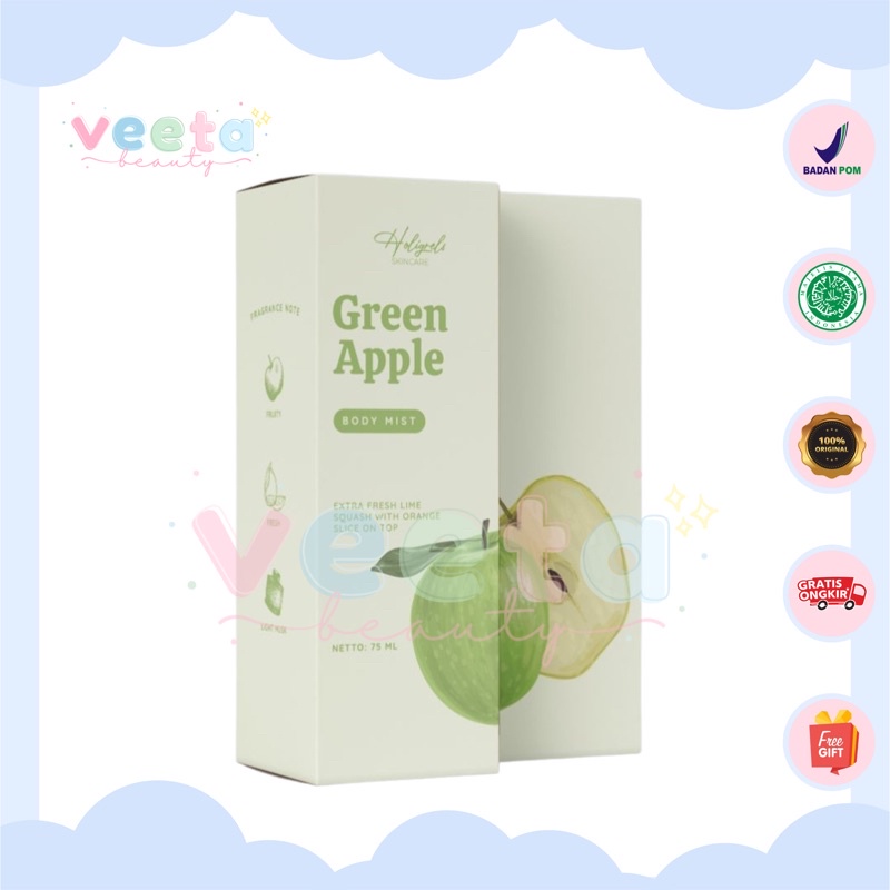 Holigrels Skincare Bodymist Green Apple 75ml Bodymist by Holigrels