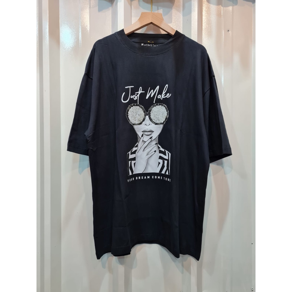 T-shirt oversize tangan 3/4