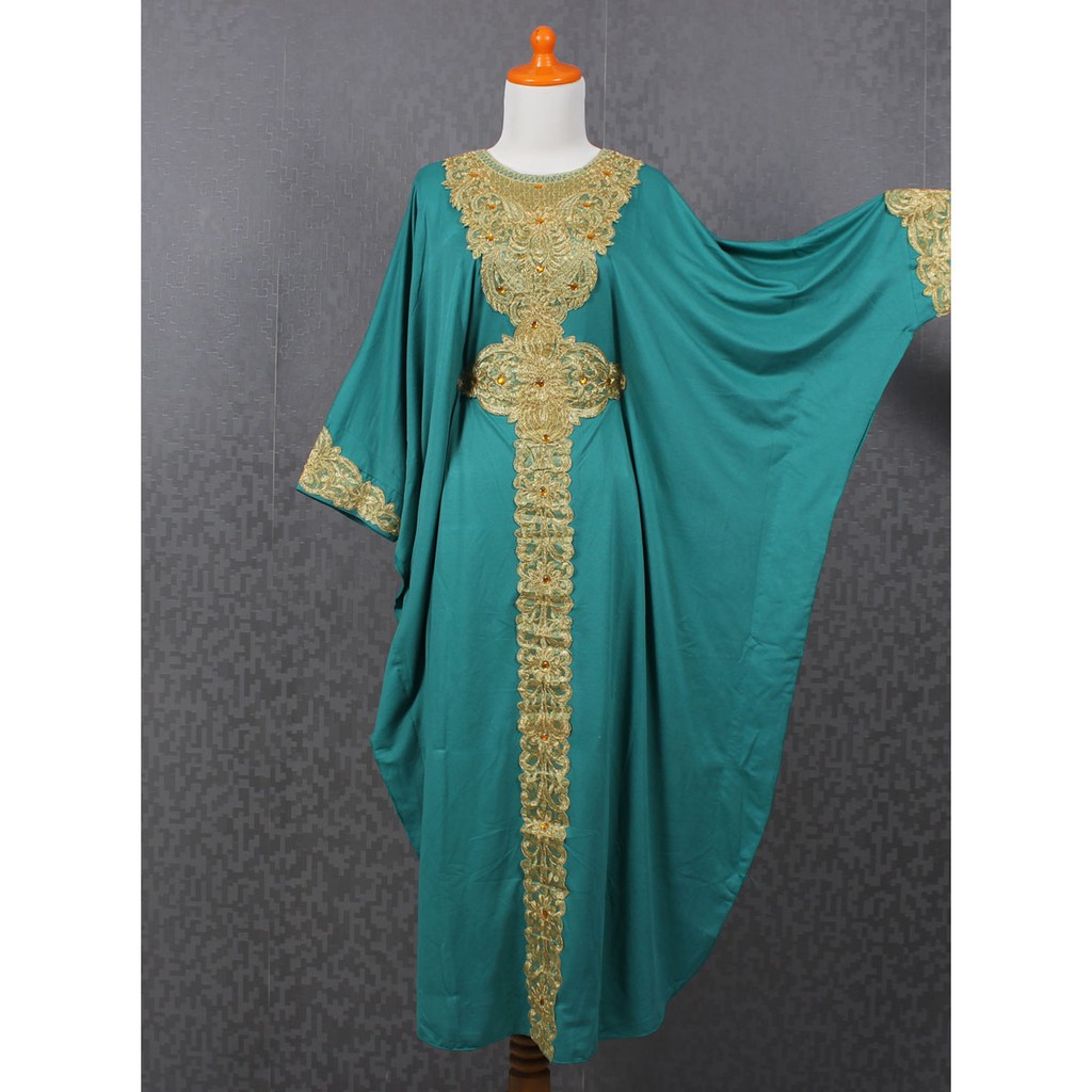 Kaftan Bordir SM warna hijau tosca Shopee Indonesia Kaftan Bordir SM warna hijau tosca Shopee Indonesia