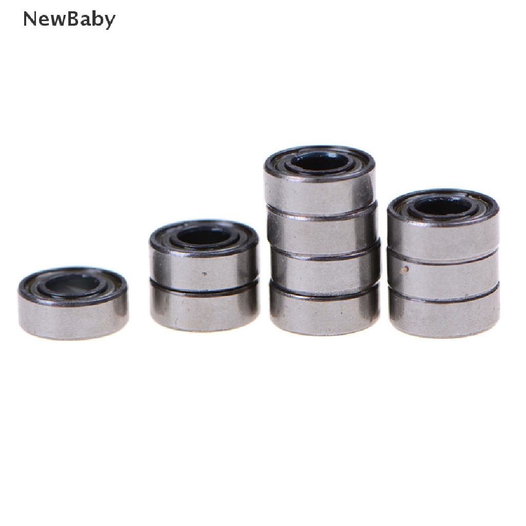 Newbaby 10pcs MR115ZZ Miniatur Bearing Segel Karet Bahan Metal Ukuran 5x11 x 4mm