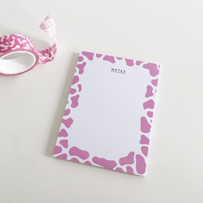 1pc 50 Lembar Kertas Memo Pad Mini Motif Susu Untuk Stationery Sekolah