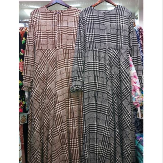 Gamis Syar'i Motif Kotak2