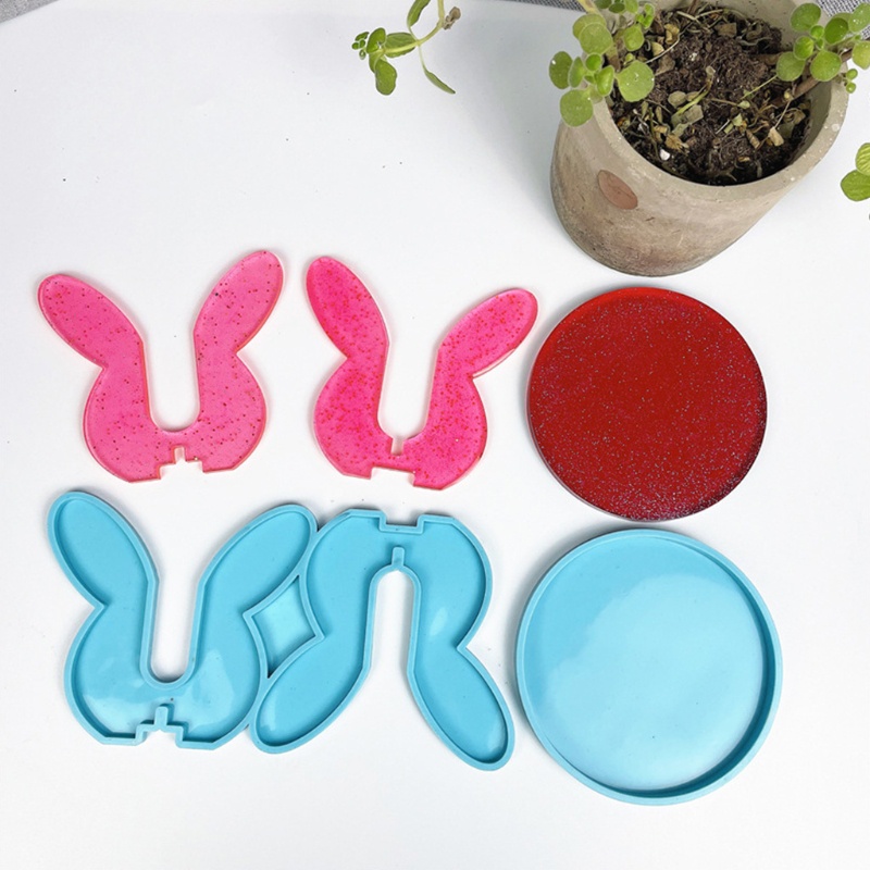 SIY  1 Set Epoxy Resin Mold Potted Ornaments Bracket Tray Silicone Mould DIY Crafts Decortaions Casting Tools