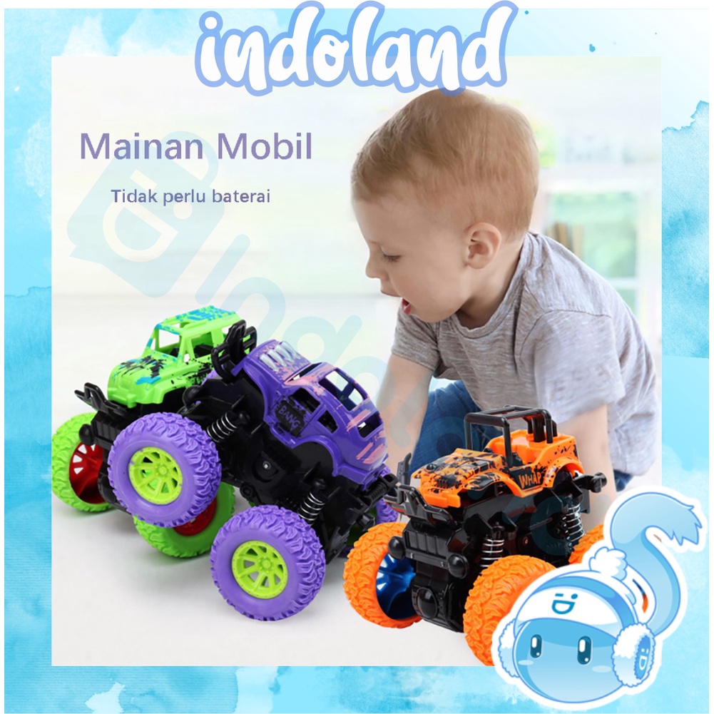 ☀ INDOLAND ☀ T001 Mainan Mobil Mobilan MONSTER ZAP MOBIL JIP OFF ROAD 4 DRIVE INERTIAL BIGFOOT TRUCK POWER