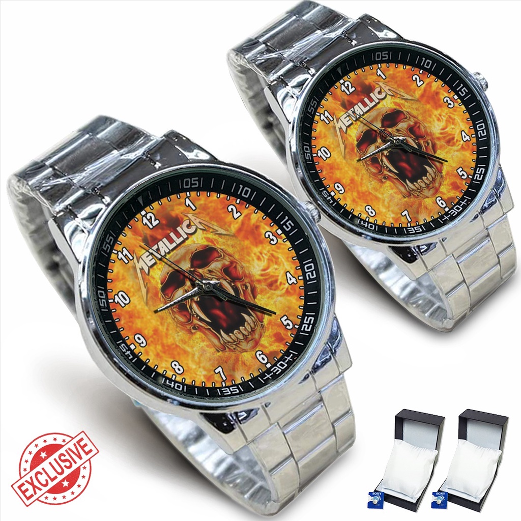 Jam Tangan Rantai Couple BAND OF METALLICA - 03 (Awesome)