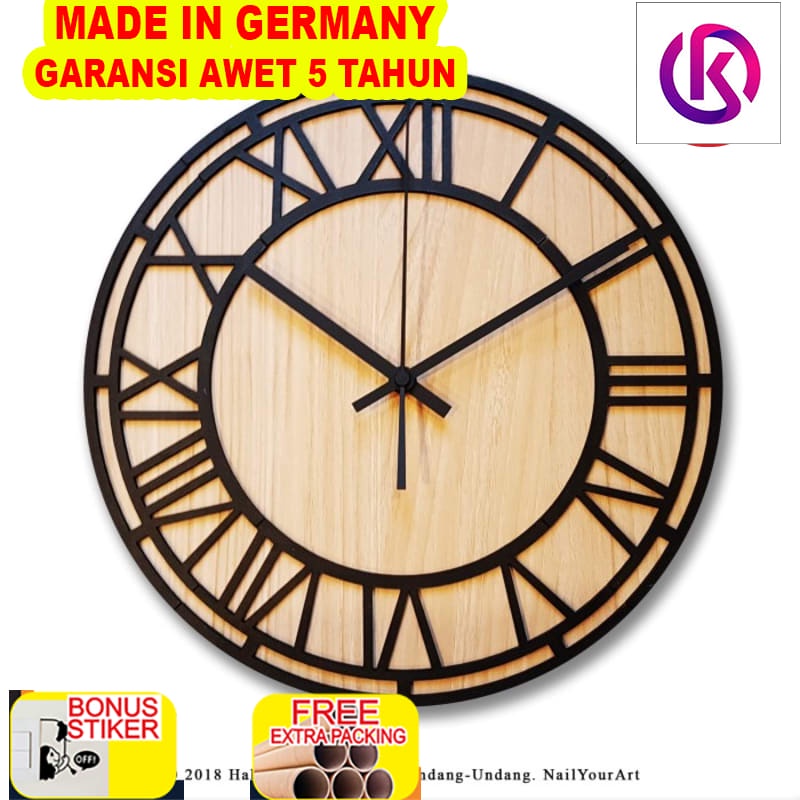 

Terlaris Jam Dinding Roman Maple Romawi Wall Clock