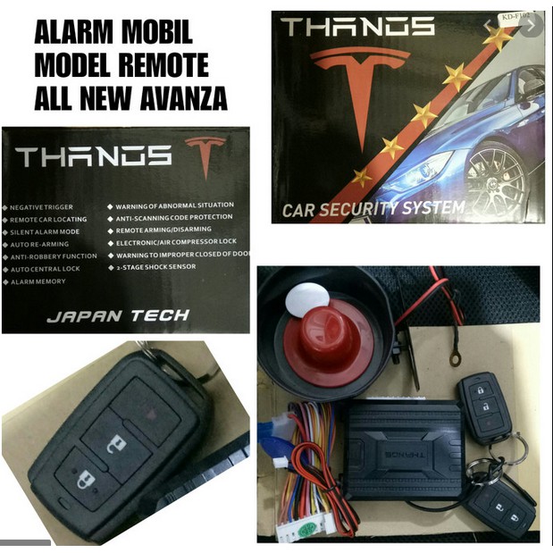 Alarm Mobil Universal Model Kunci All New Avanza F102