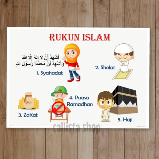 Poster Rukun Iman Dan Rukun Islam Shopee Indonesia My