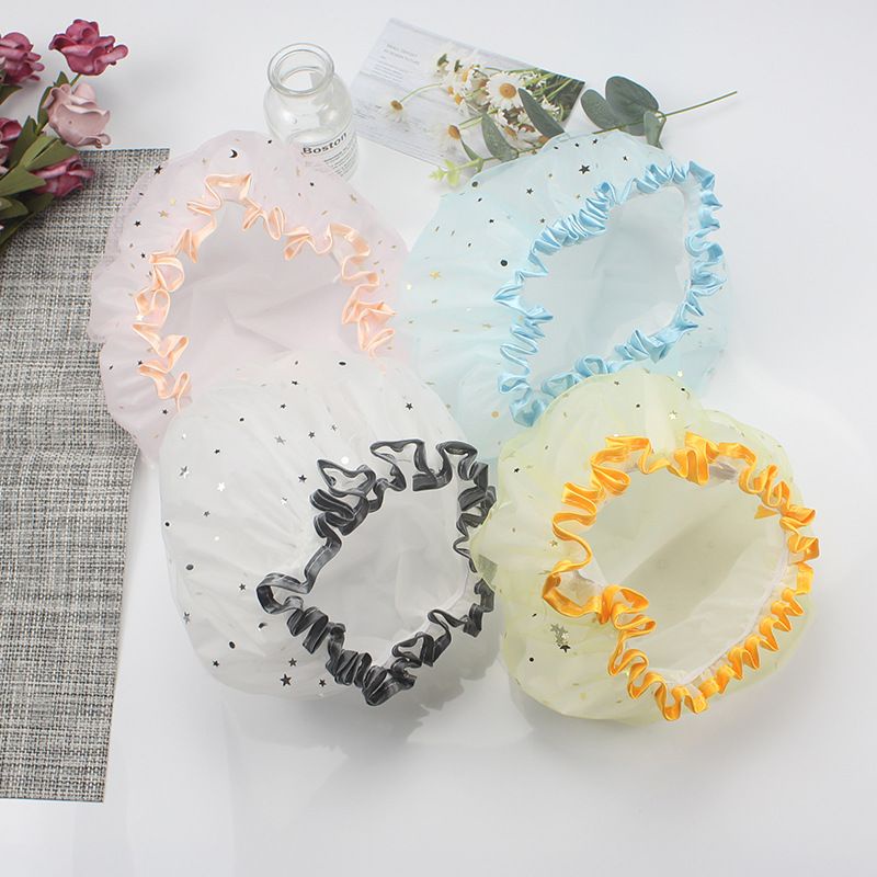 (BOW) Shower Cap Tebal Anti Air Bahan Polyster Topi Mandi 2AS45