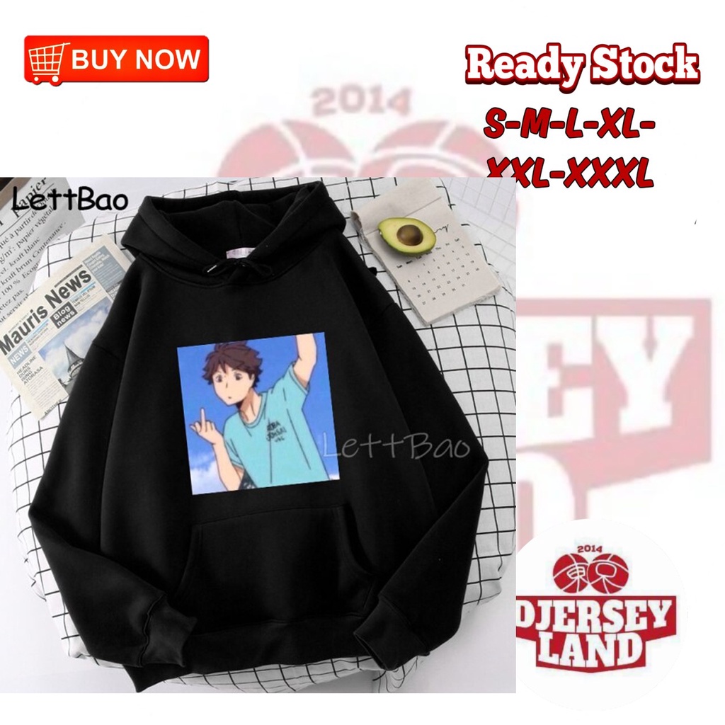 HOODIE JUMPER ANIME HAIKYUU AOBA JOHSAI JAKET PRIA ANIME KEREN