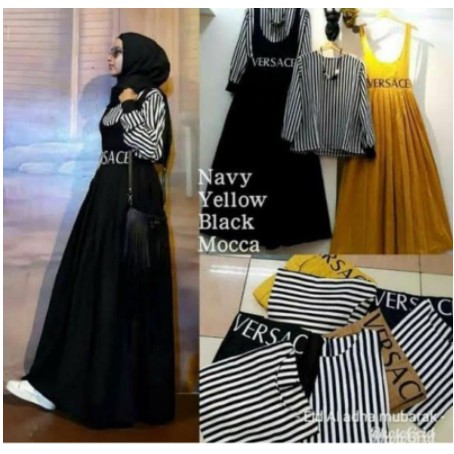 Baju Gamis Muslim Terbaru 2021 Model Baju Pesta Wanita kekinian Bahan Katun Kekinian ABG remaja