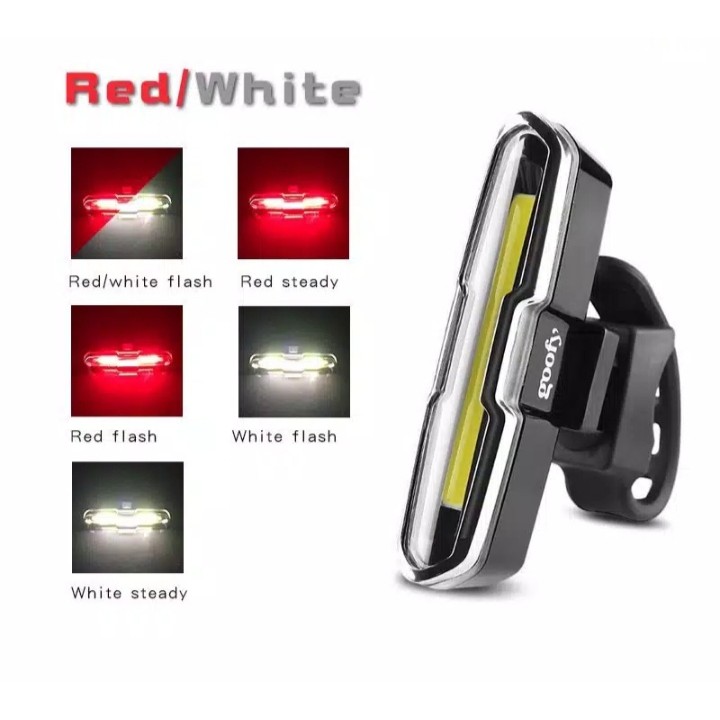 Lampu Belakang Sepeda USB Rechargeable 120 Lumens GOOFY FH2881