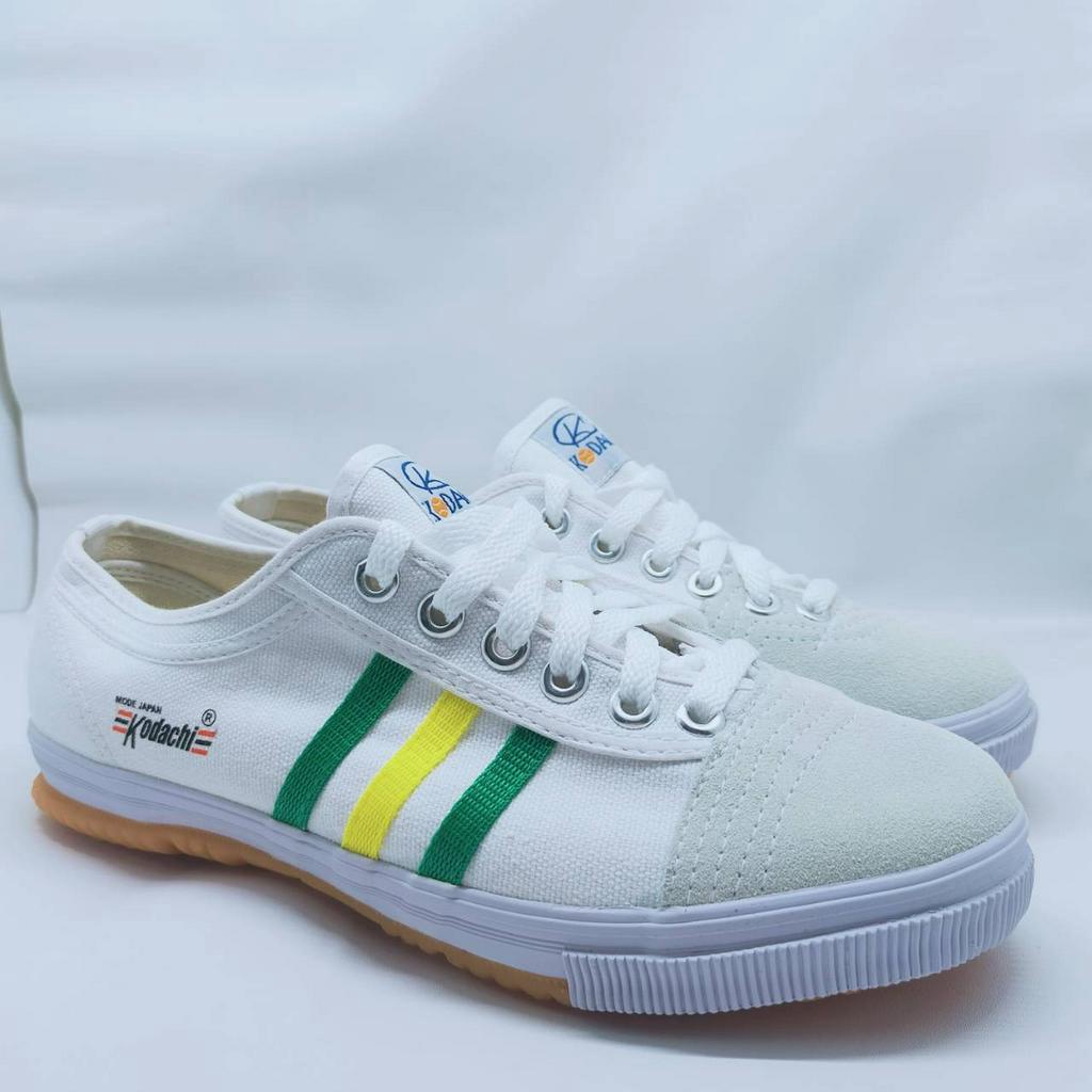 Sepatu Kodachi 8175 Putih Stripe Hijau Kuning Hijau Brazil Sneakers