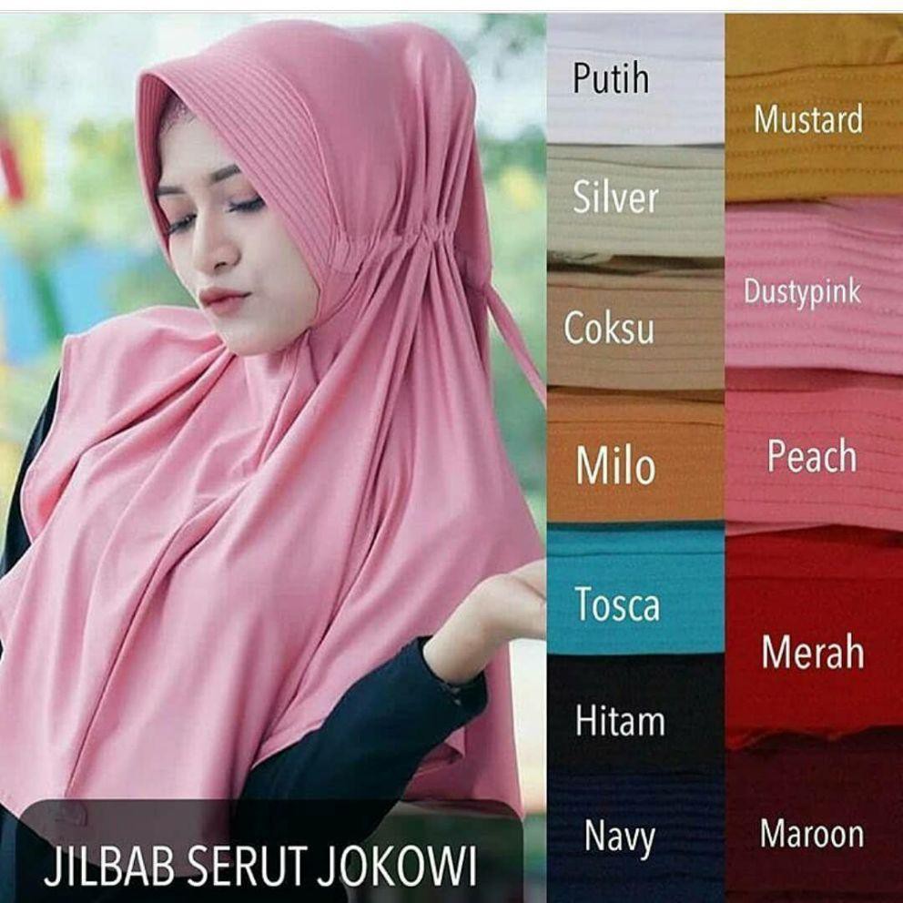 AV - JILBAB OLAHRAGA SERUT JOKOWI/ HIJAB SPORT / JILBAB SERUT JERSEY LYCRA MURAH