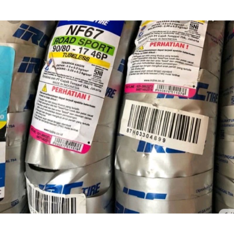 Ban IRC tubelles 90/80-17 nf67