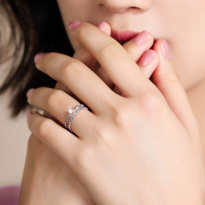 Cincin Adjustable Desain Bunga Estetik Untuk Wanita