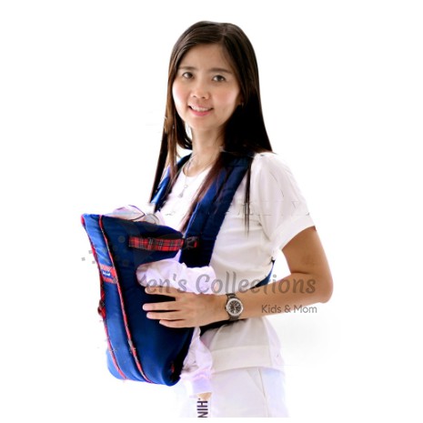 Gendongan Bayi Gemuk Model Kangguru Geos Depan Hipseat Carrier Blue Baby Scots