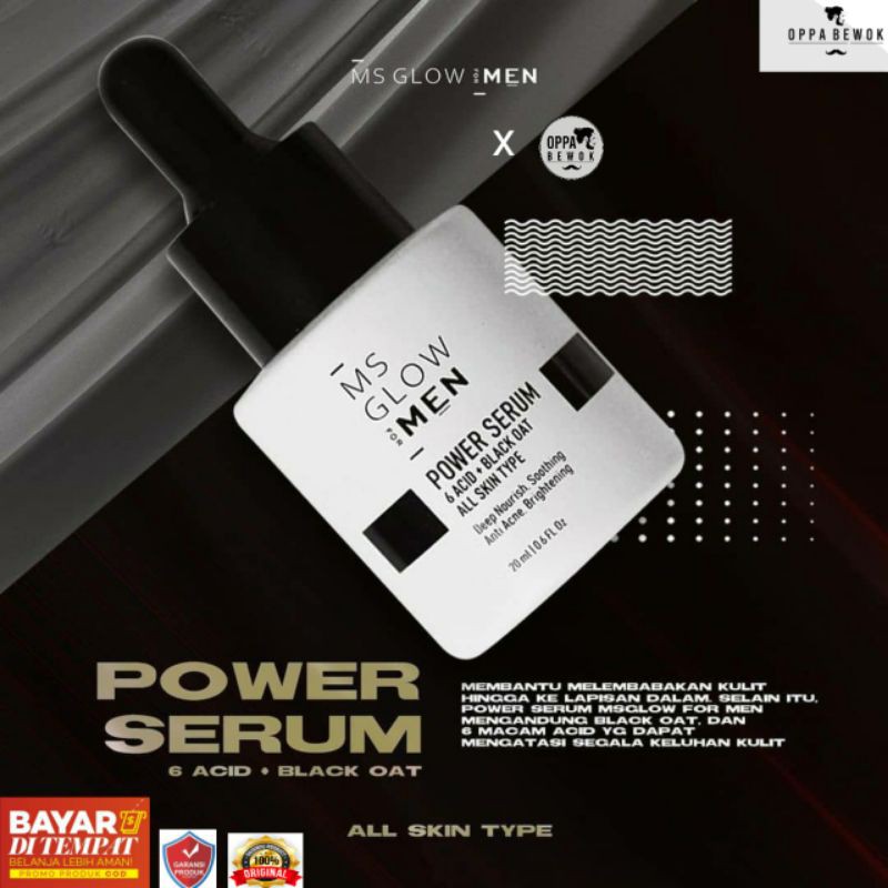 [ ORIGINAL BPOM ] MS GLOW MEN POWER SERUM SKINCARE PRIA GLOW UP