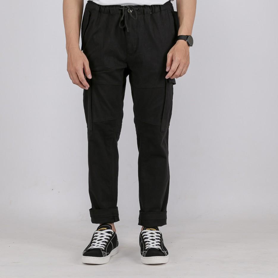[⚡100% Terpercaya✔️] Leone Cargo Pants Black - Celana Cargo Pria GutenInc