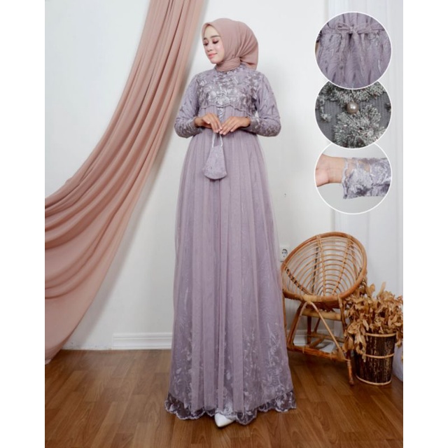 Gamis Tile Maxi Aleena| Gamis Tile | Dress Pesta Mewah| Gamis| Gamis Tile| Gamis Kondangan| Gamis Pesta| Gamis Brokat Mewah| Gamis pengantin| Gamis Wisuda| Gamis Sabrina| Gamis Tutu|